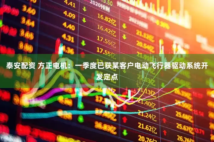 泰安配资 方正电机：一季度已获某客户电动飞行器驱动系统开发定点