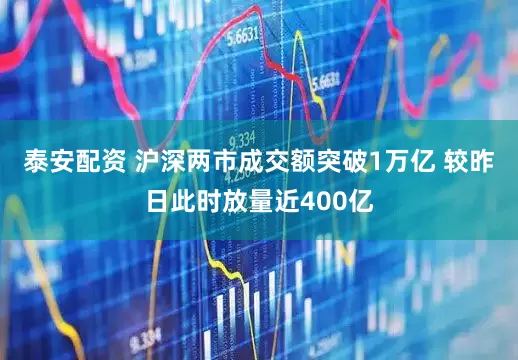 泰安配资 沪深两市成交额突破1万亿 较昨日此时放量近400亿